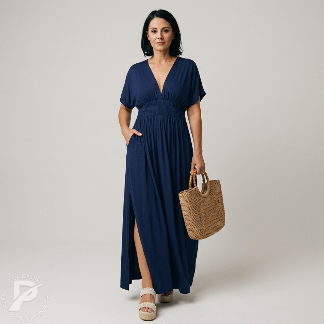 Vestido Longo Angelina – Sofisticação e Leveza Para Todas as Ocasiões