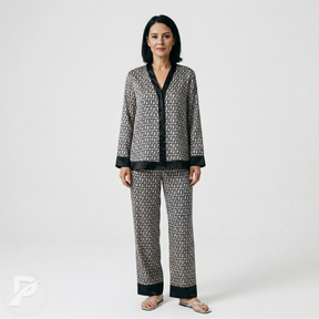 Pijama de luxo conjunto - Toque de seda