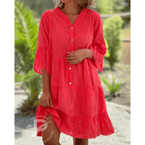 Vestido Curto Rendado Vermelho – Antonella