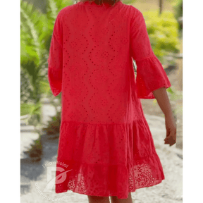 Vestido Curto Rendado Vermelho – Antonella