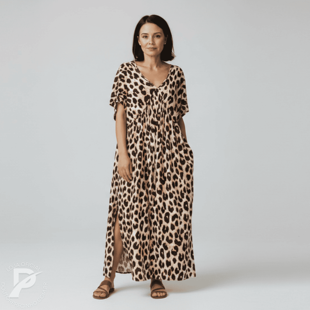 Vestido Animal Print Fluído – Elisa