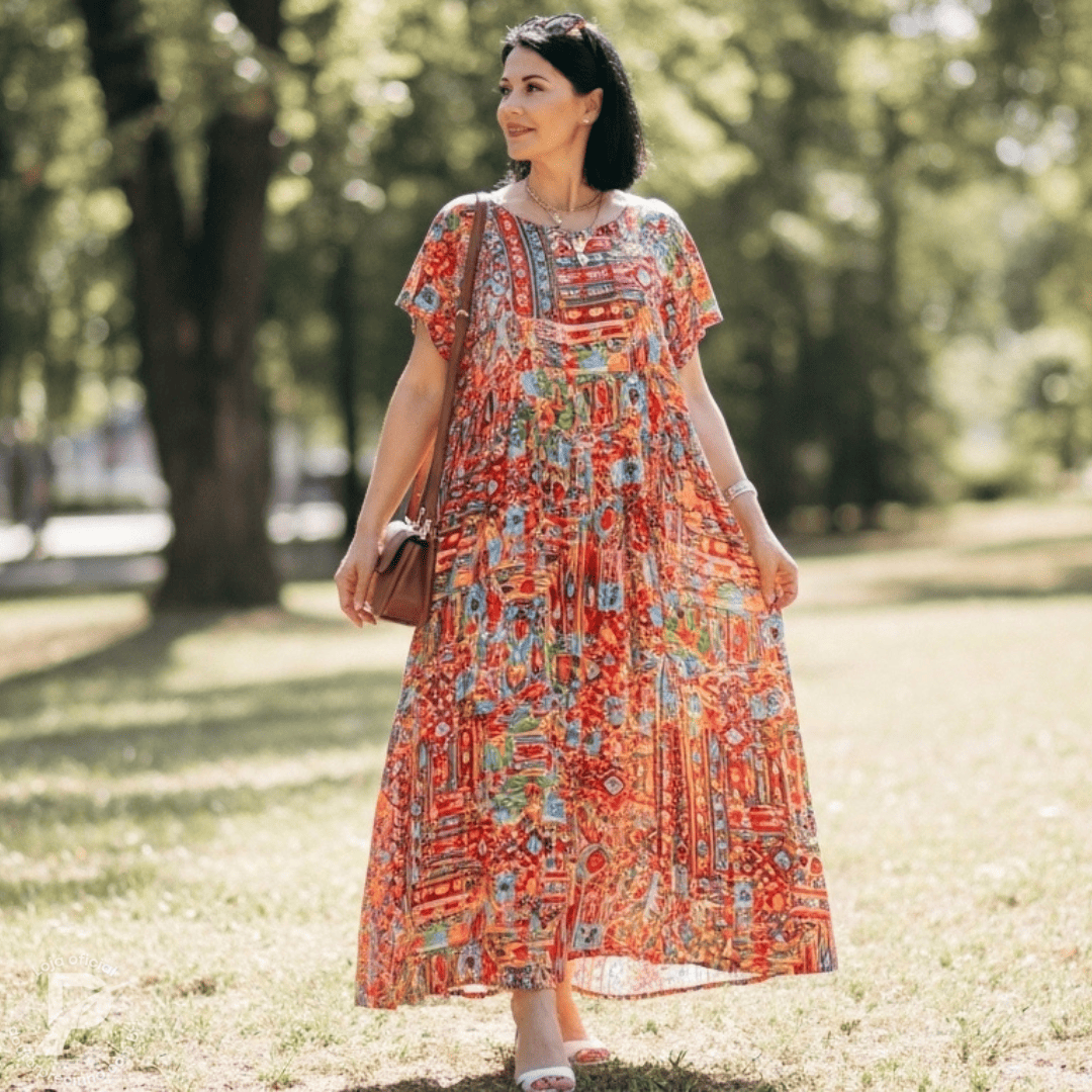 Vestido Ferisse - Presença vibrante e elegância artística