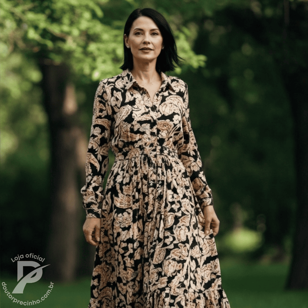 Vestido Elunara – Elegância Clássica com Toque Boho