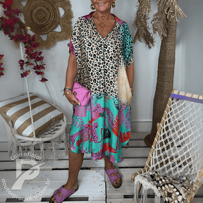 Vestido Maréa - Estampado Tropical Leve e Confortável