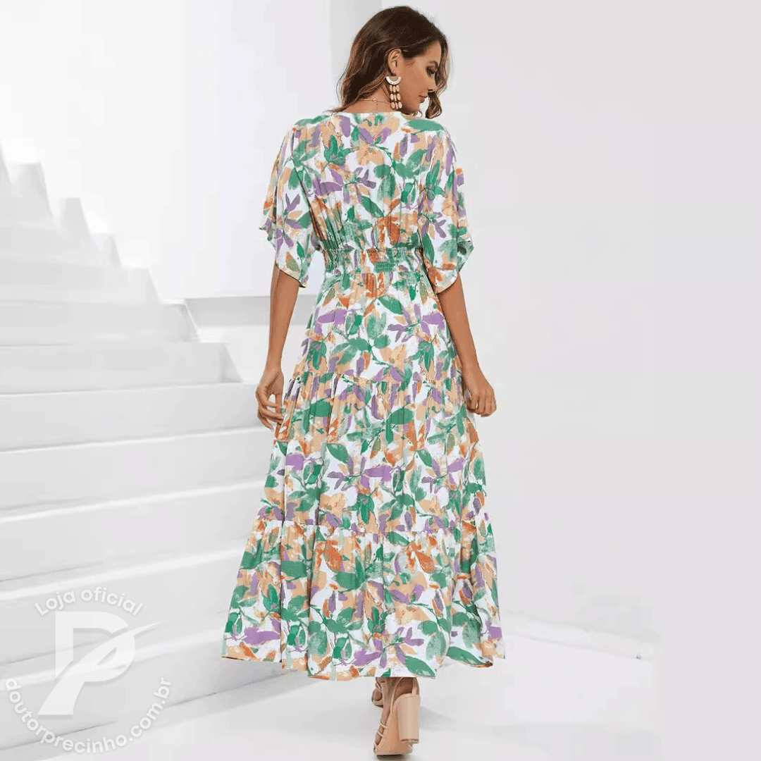 Vestido Longo Nalina - Caimento Fluido e Conforto