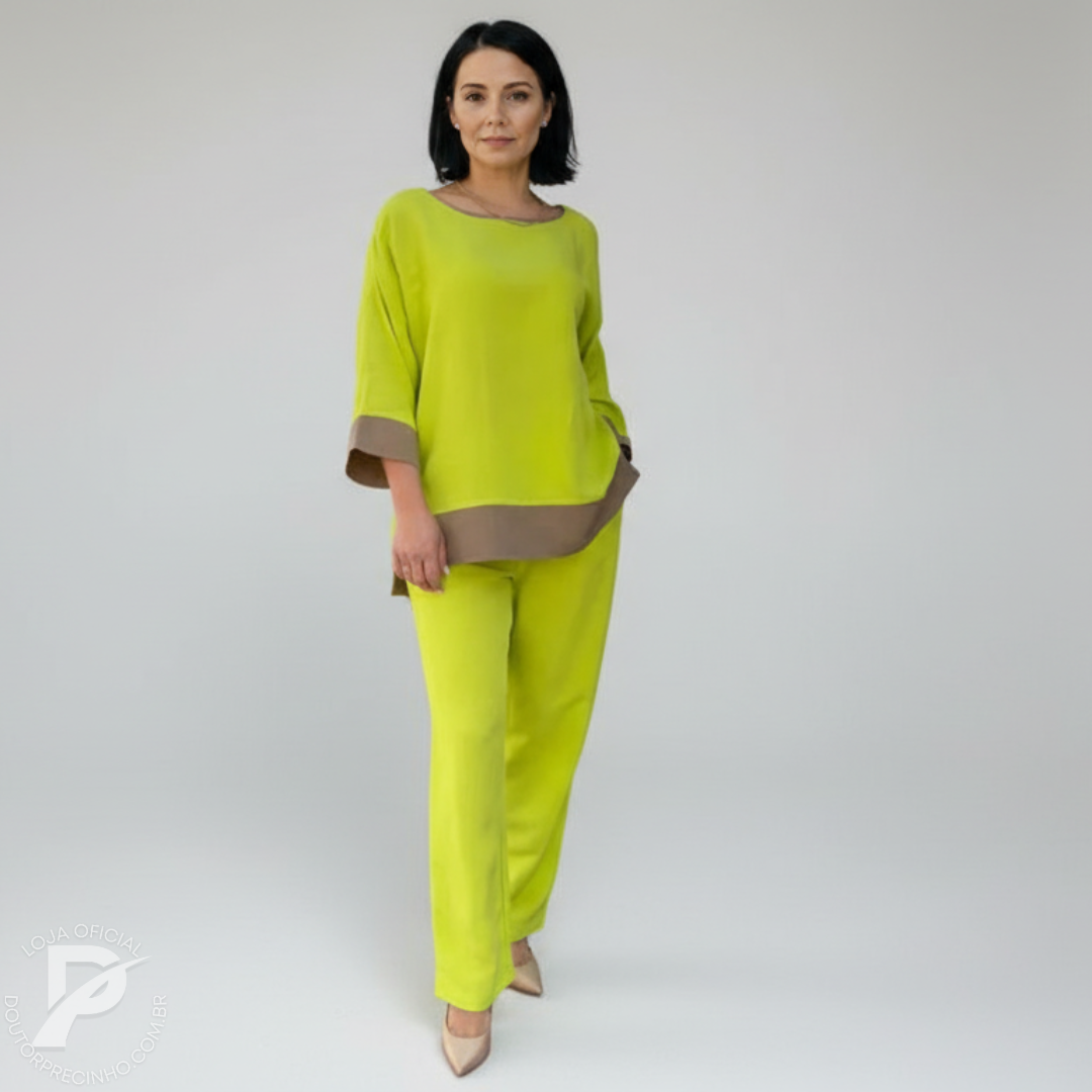 Conjunto Elegante em Tecido Leve – Maristela