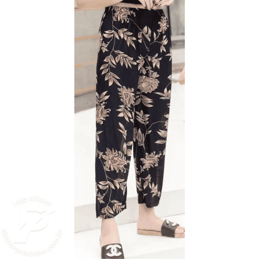 [2 peças] Calça Liorna - Estampada Floral Soltinha e Confortável