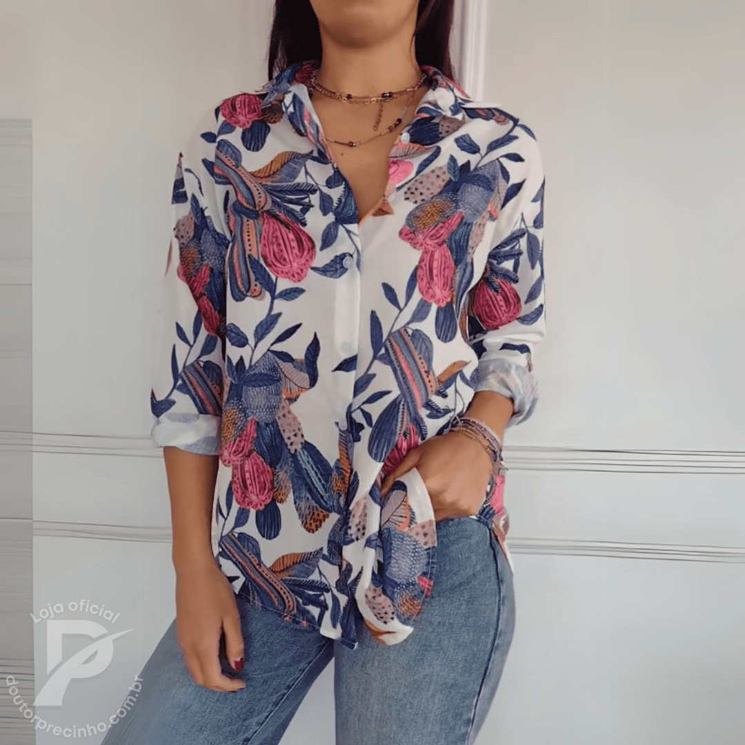 [COMPRE 1 - LEVE 2] Camisa Estampada Firenze - Elegância E Frescor