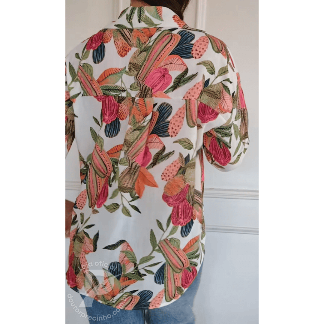 [COMPRE 1 - LEVE 2] Camisa Estampada Firenze - Elegância E Frescor