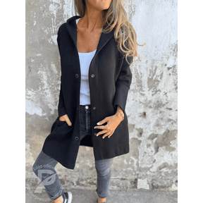 Casaco Feminino Elegante com Caimento Reto e Gola Estruturada – Modelo Loreta