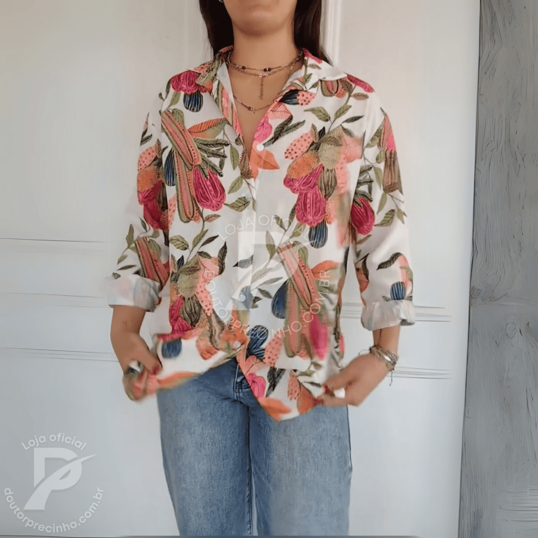 [COMPRE 1 - LEVE 2] Camisa Estampada Firenze - Elegância E Frescor