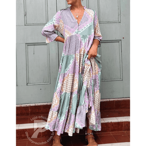 Vestido Patchwork Boho – Isadora