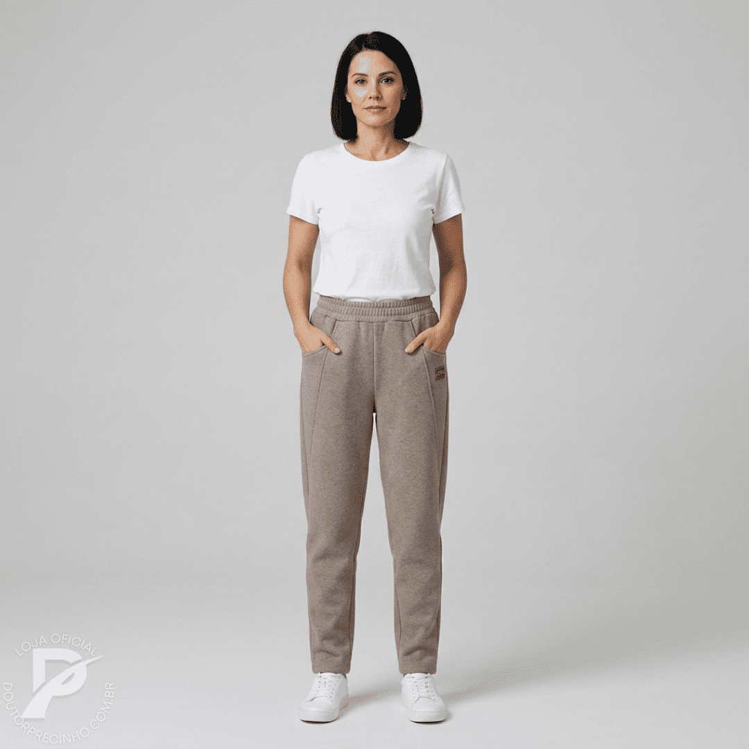Calça forrada em lã para outono/inverno - Mara