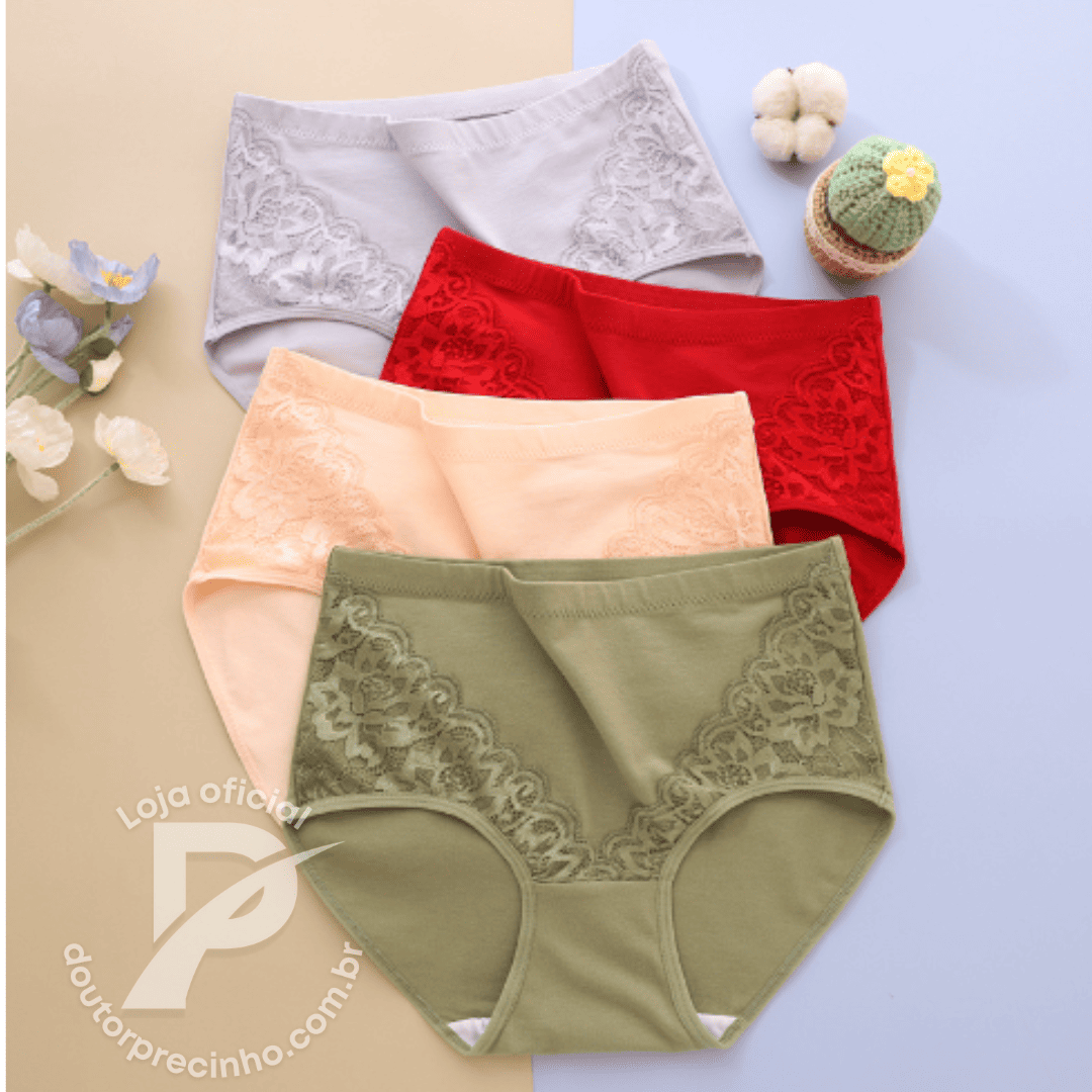 [3 peças] Calcinha Carol – Conforto, Elegância e Delicadeza no Dia a Dia