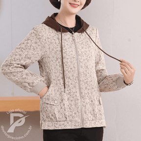 Jaqueta Nerina – Conforto Térmico e Estilo com Toque Floral