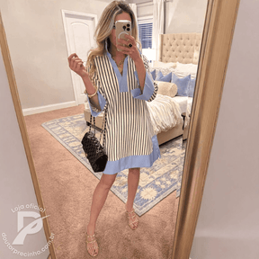 Vestido Feminino Zafira - Listrado Elegante