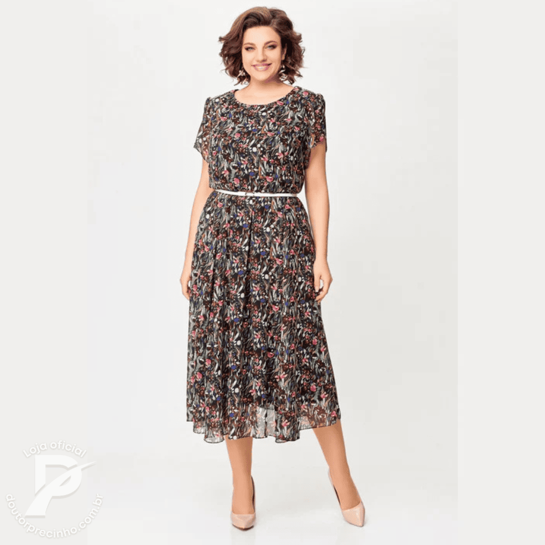 Vestido Dalina - Elegante com Cintura Marcada