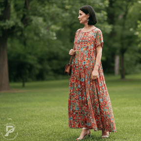 Vestido Ferisse - Presença vibrante e elegância artística