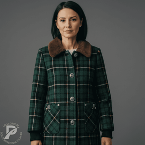 Sobretudo Feminino Xadrez Longo com Forro - Belle | Inverno 2026