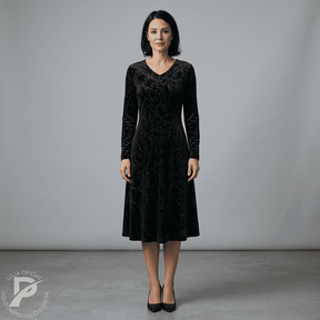 Vestido Manga Longa Elegante - Juliana