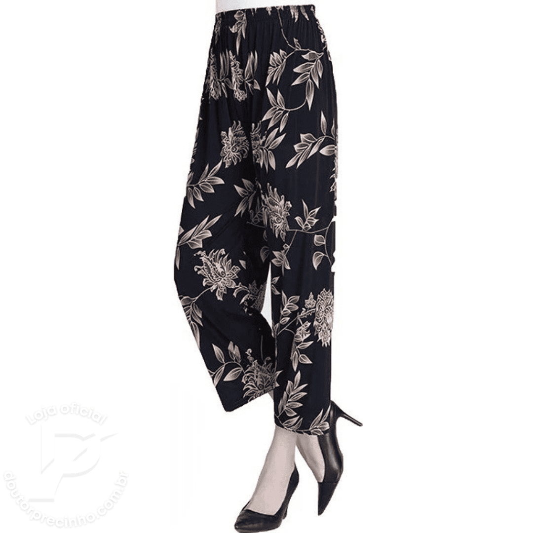 [2 peças] Calça Liorna - Estampada Floral Soltinha e Confortável