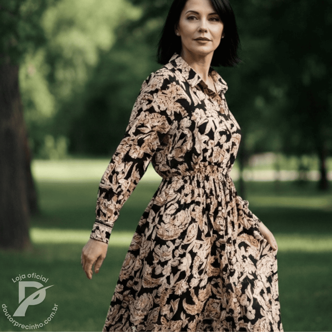 Vestido Elunara – Elegância Clássica com Toque Boho