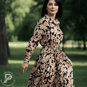 Vestido Elunara – Elegância Clássica com Toque Boho