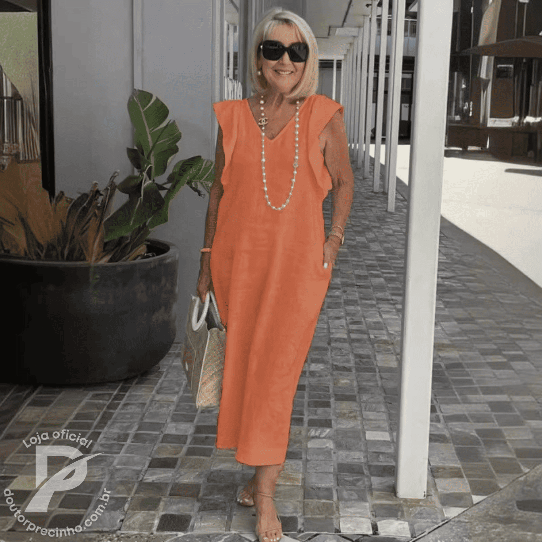 Vestido Kalissa - Midi com Amarração nas Costas