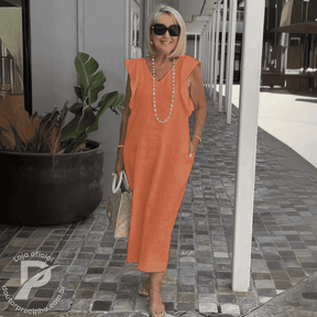Vestido Kalissa - Midi com Amarração nas Costas