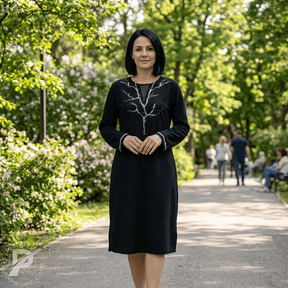 Vestido Calandra - Mistério Elegante com Presença que Impressiona