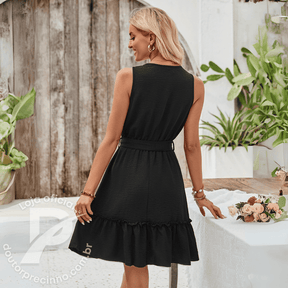 Vestido Emanuela – Sofisticação com Toque Casual para os Seus Dias de Sol