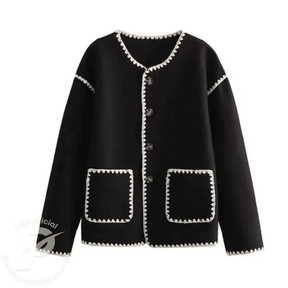 Cardigan Feminino Lucienne – Elegante com Botões Frontais