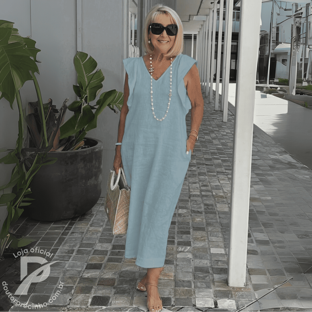 Vestido Kalissa - Midi com Amarração nas Costas