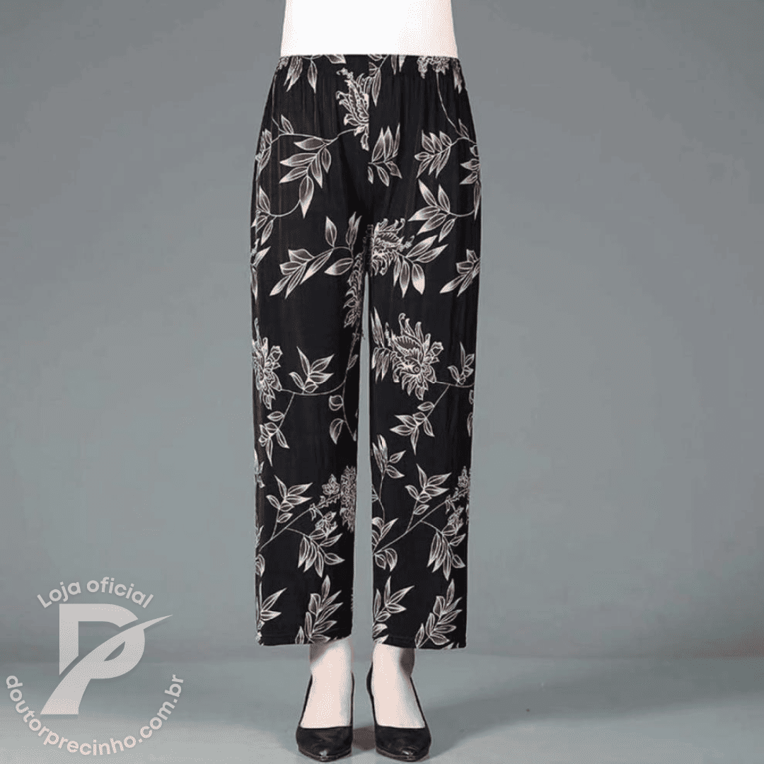 [2 peças] Calça Liorna - Estampada Floral Soltinha e Confortável