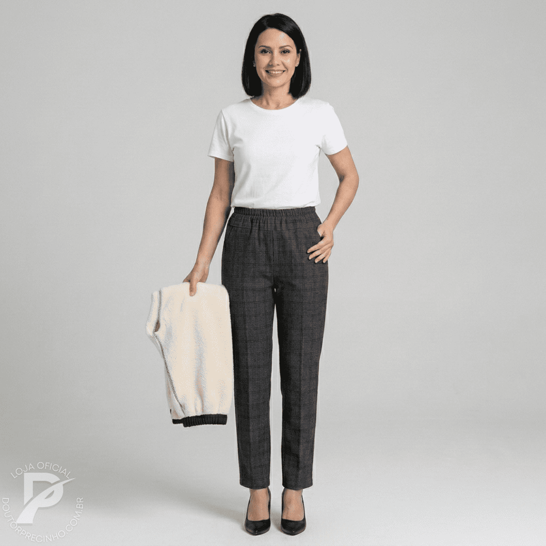 Calça com forro em lã para o inverno -  Lucy