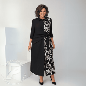 Vestido Bárbara – Elegância Clássica com um Toque Moderno
