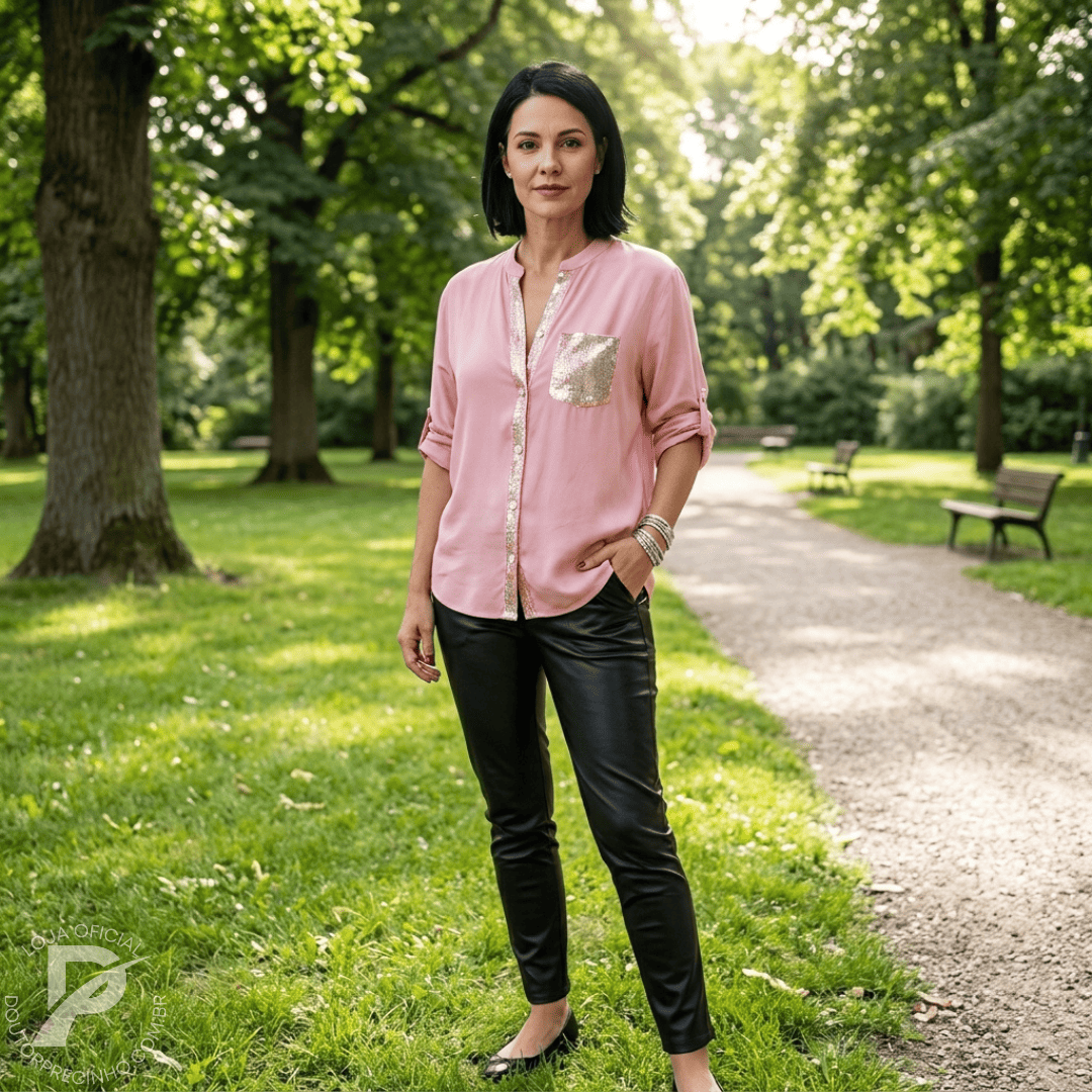 Camisa Olívia - Brilho Delicado com Elegância