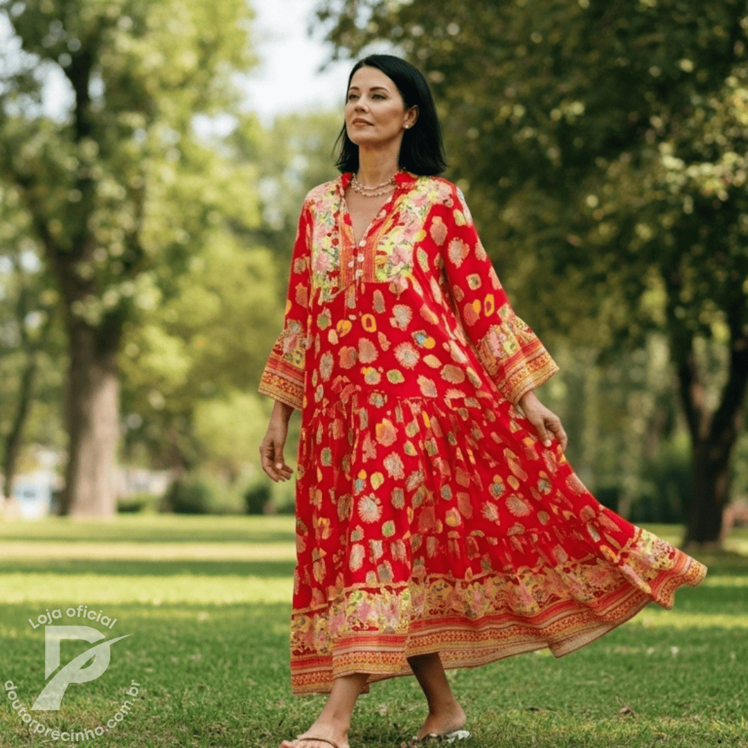 Vestido Ardélia – Leveza, Cor e Movimento
