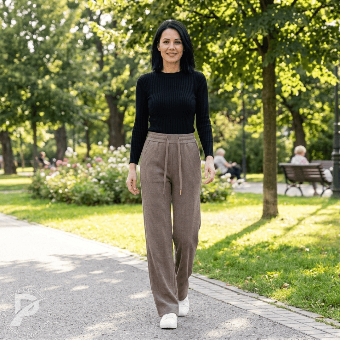 Calça forrada em lã - Poly
