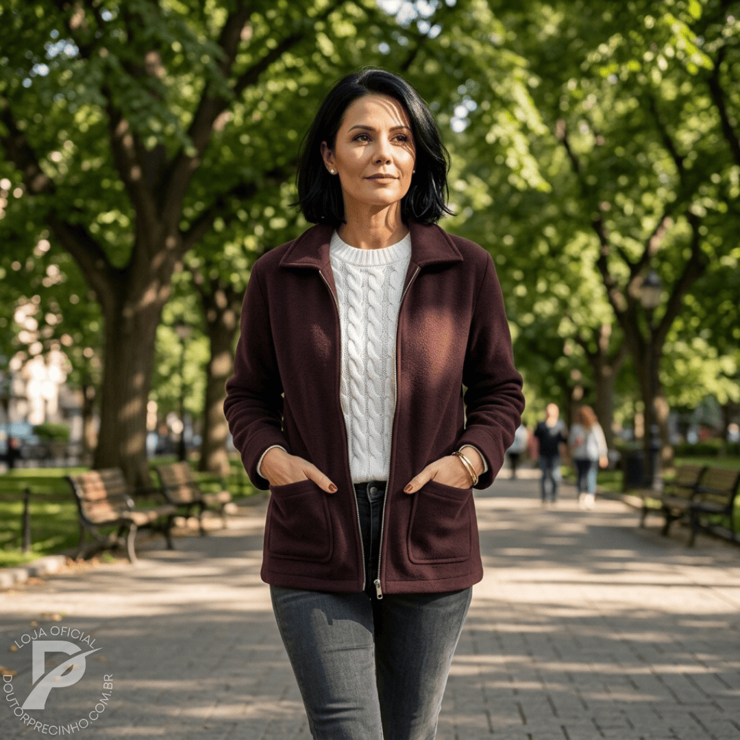 Casaco Feminino Estefani – Elegância Atemporal Para os Dias Frios