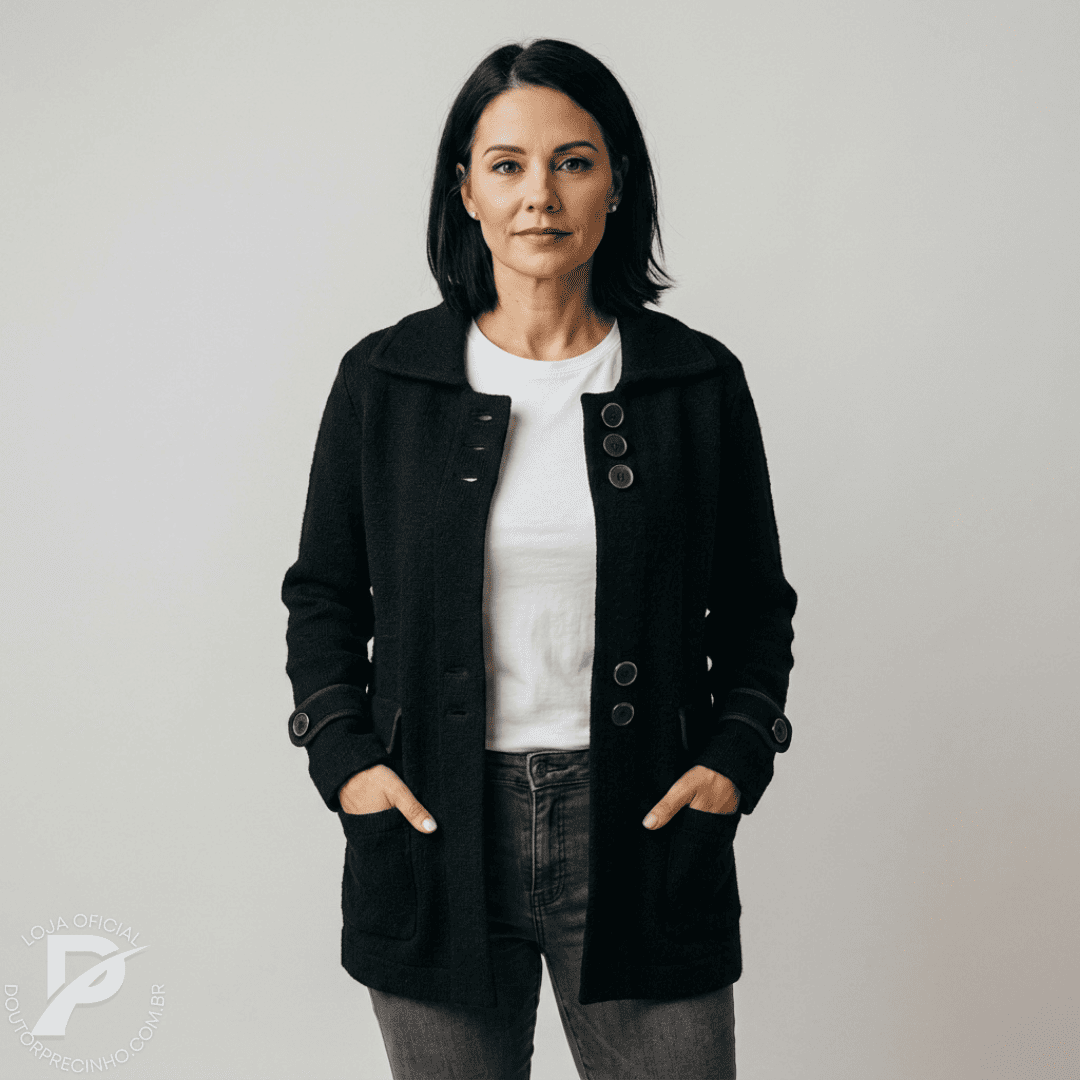 Casaco Lirian – Elegância Clássica Com Um Toque Moderno