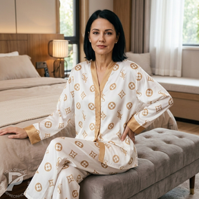 Pijama de luxo conjunto - Toque de seda