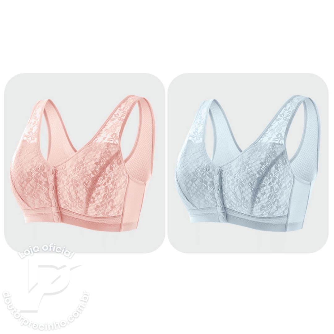 [Kit 2 peças] Sutiã Eloane - Fecho Frontal