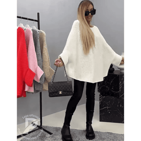 Chiara - Suéter Oversized em Tricô com Caimento Leve e Elegante