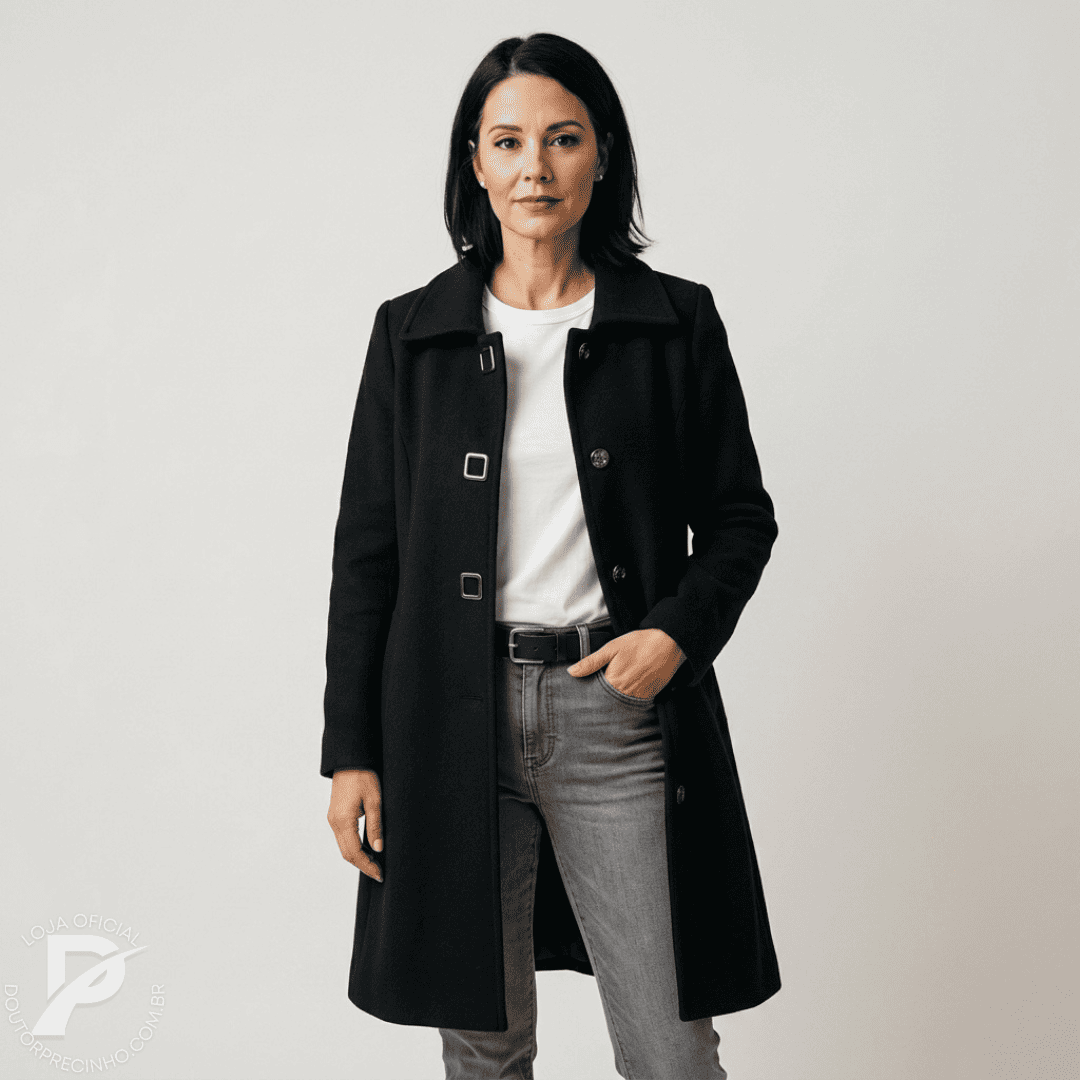 Casaco Longo Gabriele – Elegância e Impacto em Cada Passo