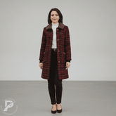 Sobretudo Feminino Xadrez Longo com Forro - Belle | Inverno 2026