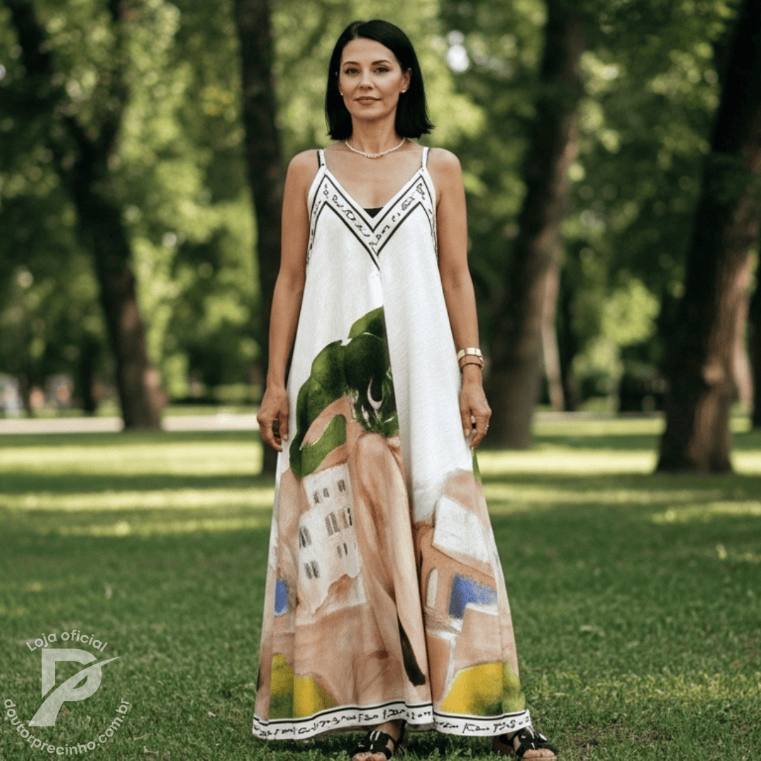 Vestido Eraline – Estilo Artístico, Elegância e Liberdade em Cada Movimento