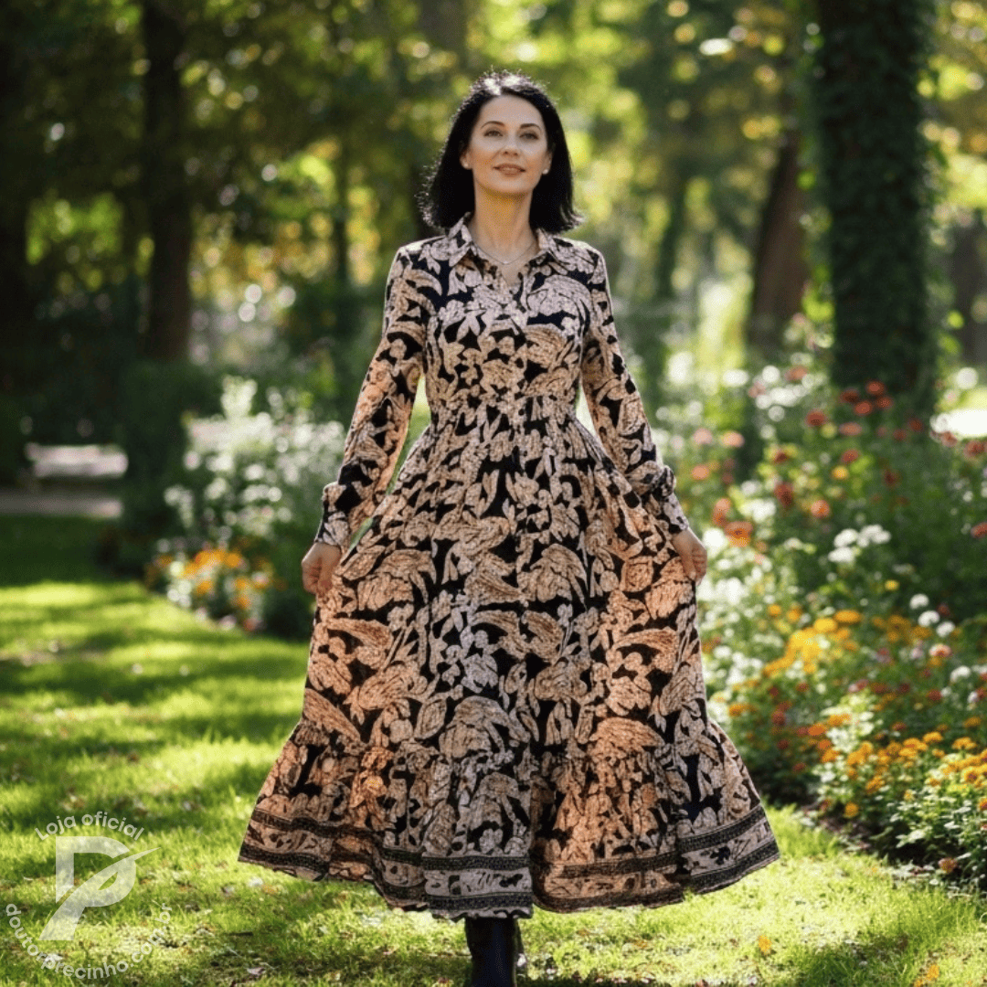 Vestido Elunara – Elegância Clássica com Toque Boho