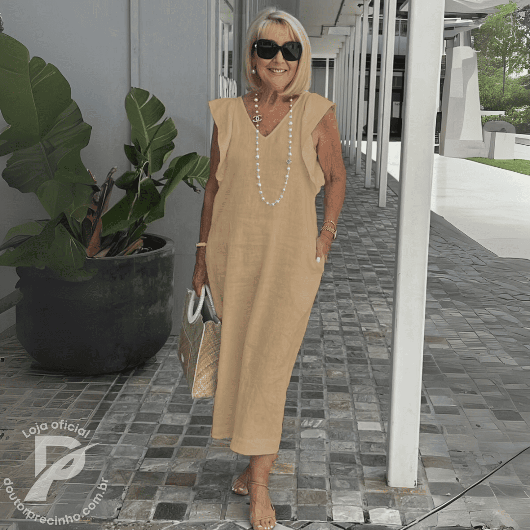 Vestido Kalissa - Midi com Amarração nas Costas