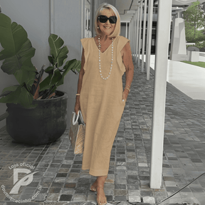 Vestido Kalissa - Midi com Amarração nas Costas